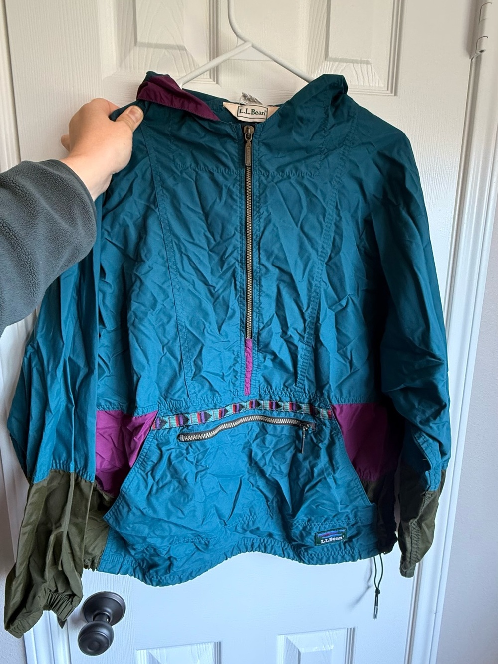 LL Bean Vintage Pullover Rain jacket